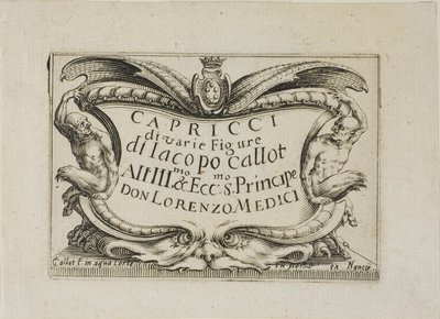 Frontispicio, de Caprichos de varias figuras (Los Caprichos) - El juego de Nancy de Jacques Callot