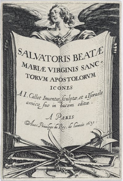 Frontispicio de Les Grands Apôtres, 1631 de Jacques Callot