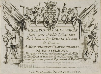 Frontispicio, de Los ejercicios militares de Jacques Callot