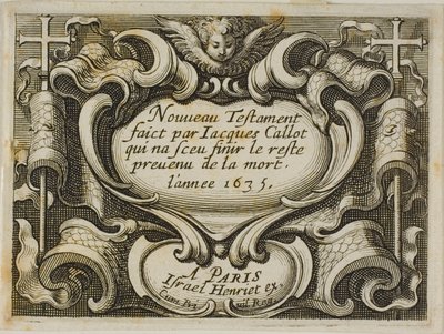 Frontispicio, del Nuevo Testamento de Jacques Callot