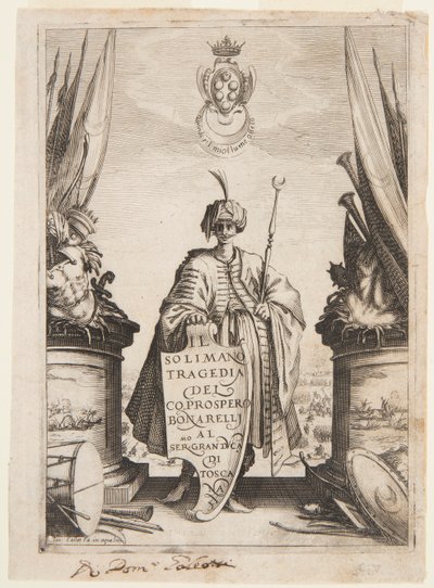 Frontispicio de Solimán, Segunda Estado de Jacques Callot