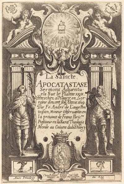 Frontispicio de la Santa Apocatástasis de Jacques Callot