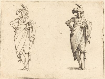 Caballero Visto de Frente con la Mano en la Cadera de Jacques Callot