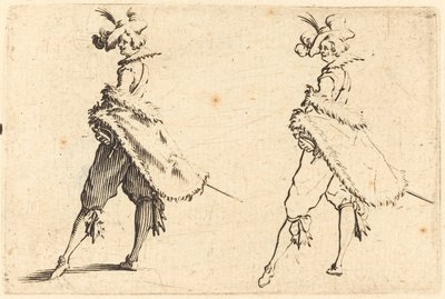 Caballero visto de lado de Jacques Callot
