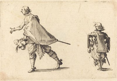 Caballero y su paje, c. 1617 de Jacques Callot