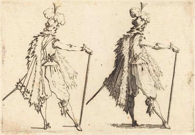 Caballero con bastón, c. 1617 de Jacques Callot