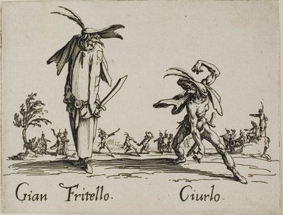 Gian Fritello - Ciurlo, plato 7 de Balli di Sfessania de Jacques Callot