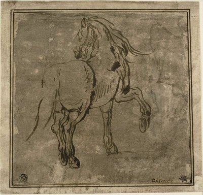 Caballo, visto tres cuartos desde atrás de Jacques Callot