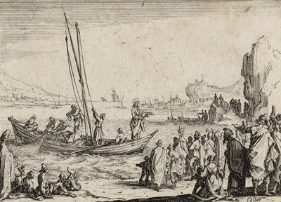 Jesús predicando junto al mar, 1635 de Jacques Callot