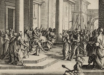 Jesús y la adúltera de Jacques Callot