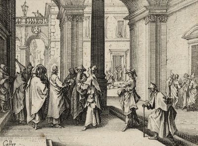 Jesús y los doctores de la ley de Jacques Callot