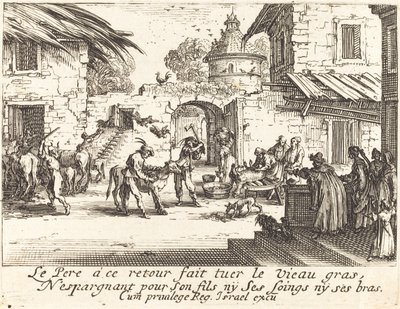 Matar al becerro gordo de Jacques Callot
