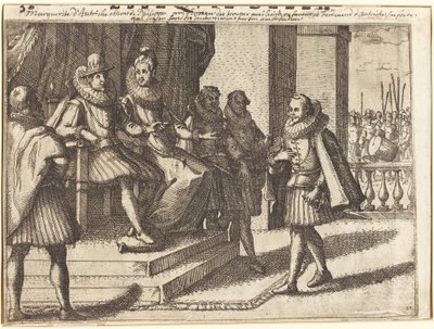 Rey y Reina en Consulta sobre los Turcos [recto] de Jacques Callot