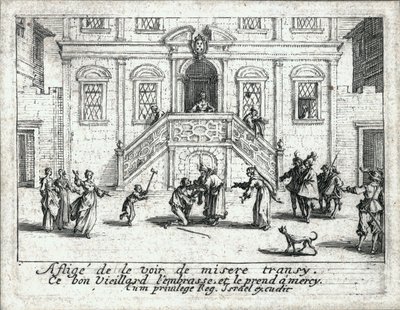 La vida del hijo pródigo ... (grabado) de Jacques Callot