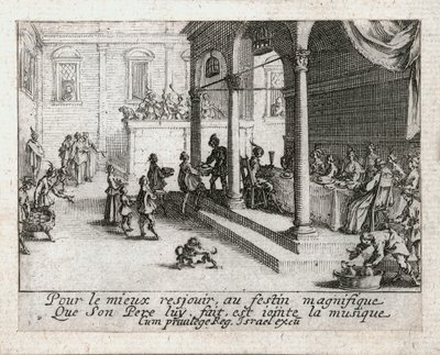 La vida del hijo pródigo ... (grabado) de Jacques Callot