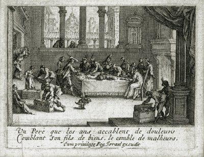La vida del hijo pródigo ... (grabado) de Jacques Callot