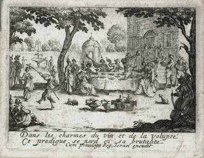 La vida del hijo pródigo ... (grabado) de Jacques Callot