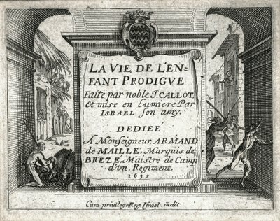 La vida del hijo pródigo ... (grabado) de Jacques Callot