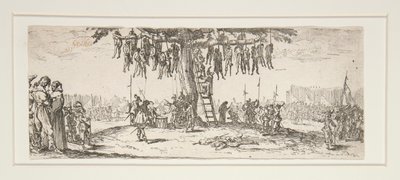 El ahorcamiento de Las grandes miserias de la guerra de Jacques Callot