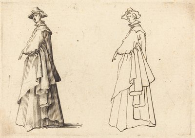 Dama con un Abrigo Grande de Jacques Callot