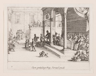 Le festin (El banquete), de la serie La vie de l de Jacques Callot