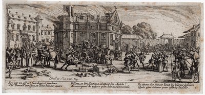 Las miserias y desgracias de la guerra ... (grabado) de Jacques Callot