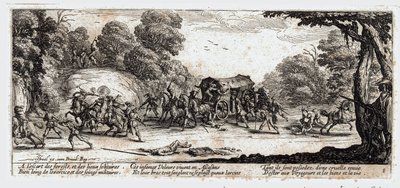 Las miserias y desgracias de la guerra ... (grabado) de Jacques Callot