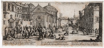 Las miserias y desgracias de la guerra ... (grabado) de Jacques Callot