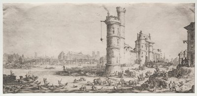 Les deux grandes vues de Paris: Vue du Pont Neuf de Jacques Callot