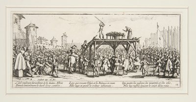 Las grandes miserias de la guerra: N. 14 - La rueda de Jacques Callot