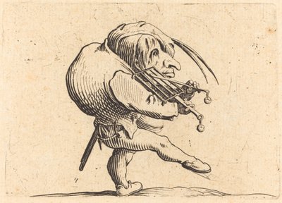 Hombre raspando una parrilla, c. 1622 de Jacques Callot