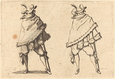 Hombre Envuelto en su Manto de Jacques Callot