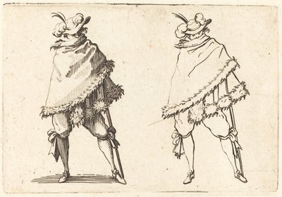 Hombre Envuelto en su Manto de Jacques Callot