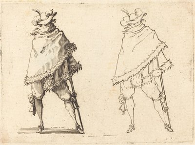Hombre envuelto en su manto de Jacques Callot