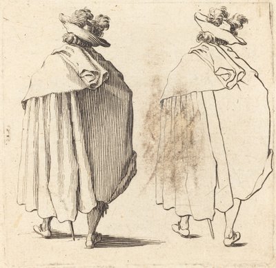 Hombre con Capa, Visto desde Atrás de Jacques Callot