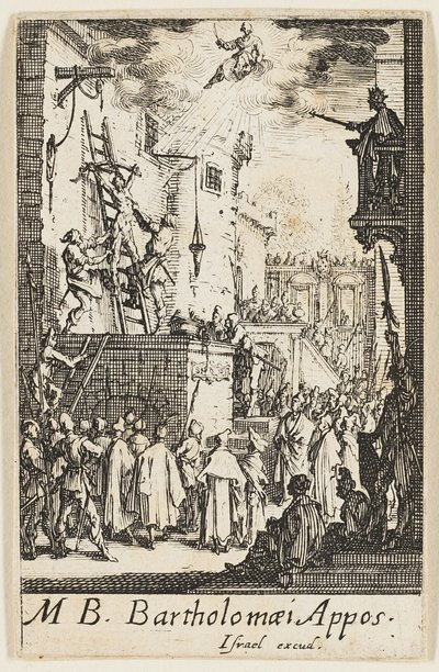 Martirio de San Bartolomé, lámina nueve de Los martirios de los Apóstoles de Jacques Callot