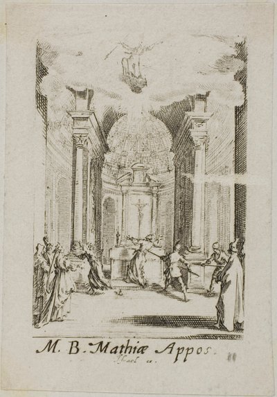 Martirio de San Matías, lámina once de Los martirios de los Apóstoles de Jacques Callot