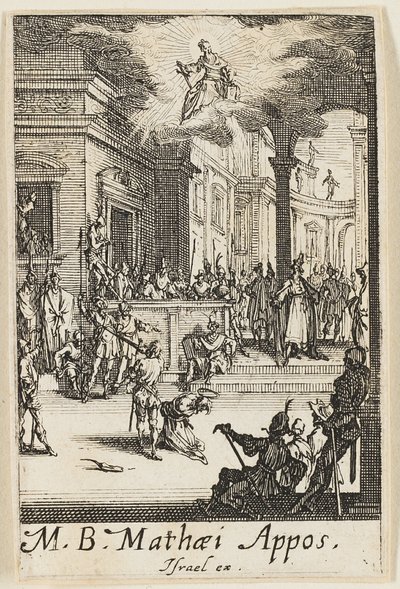 Martirio de San Mateo, lámina trece de Los martirios de los Apóstoles de Jacques Callot