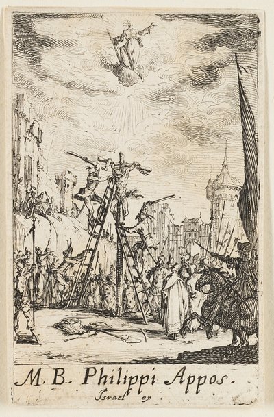 Martirio de San Felipe, lámina ocho de Los martirios de los Apóstoles de Jacques Callot