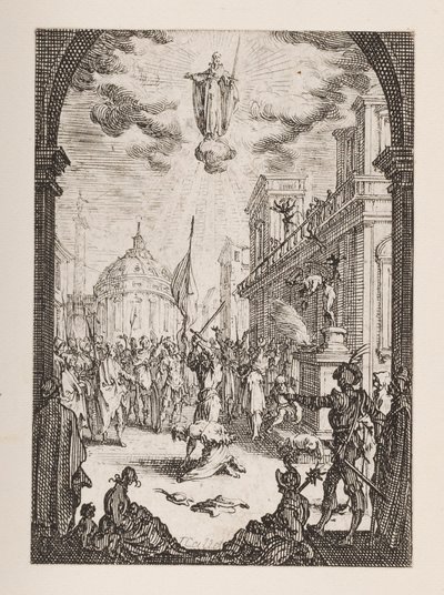 Martirio de St. Jacques, no.3 de El Martirio de los Apóstoles de Jacques Callot