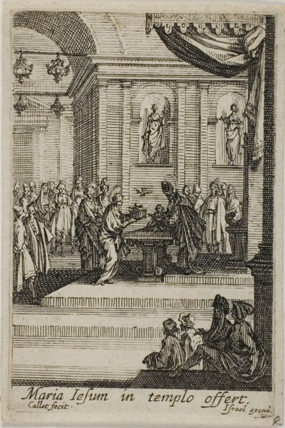 María presentando a Cristo en el Templo, de La vida de la Virgen de Jacques Callot