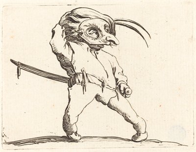 Hombre Enmascarado con Pies Torcidos, c. 1622 de Jacques Callot