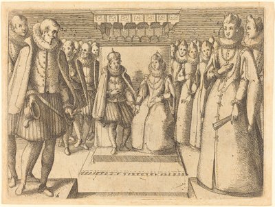 Encuentro de Margarita de Austria y Felipe III de Jacques Callot