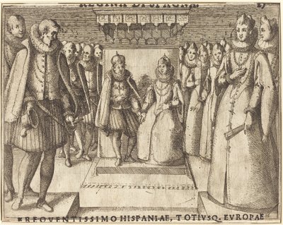 Encuentro de Margarita de Austria y Felipe III [recto] de Jacques Callot
