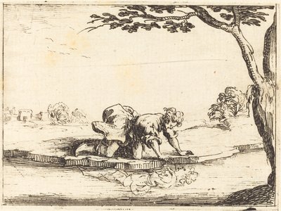 Narciso mirando en el agua, 1628 de Jacques Callot