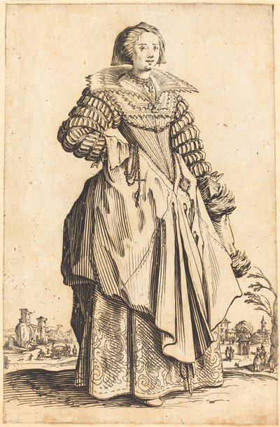 Mujer Noble con Gran Collar de Jacques Callot