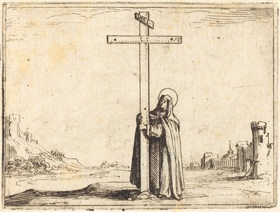Monja Abrazando la Santa Cruz de Jacques Callot