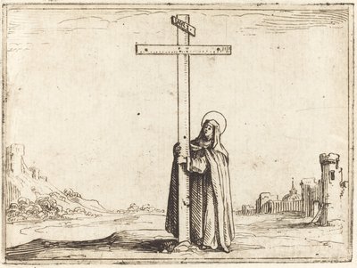 Monja abrazando la Santa Cruz, 1628 de Jacques Callot