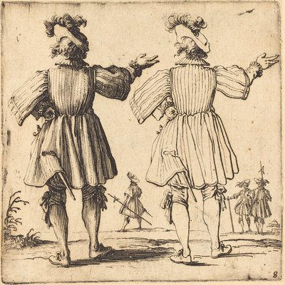 Oficial con pluma, visto desde atrás de Jacques Callot