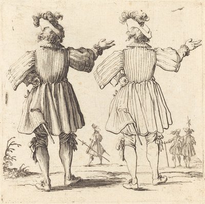 Oficial con pluma, visto desde atrás de Jacques Callot